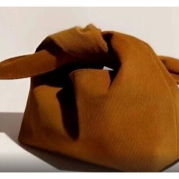 Merit Beauty Signature Cosmetic Makeup Bag Corduroy Tie Top Pouch Minimalist - Picture 13 of 13